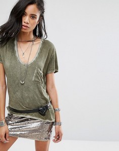 Футболка Free People Rising Sun - Зеленый
