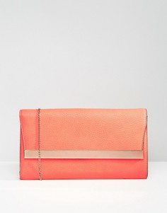 Клатч с металлической планкой New Look - Оранжевый