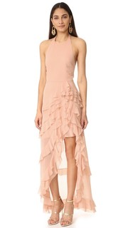 Асимметричное вечернее платье Carma с оборками Alice + Olivia