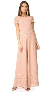 Комбинезон с вышивкой и широкими брючинами RED Valentino