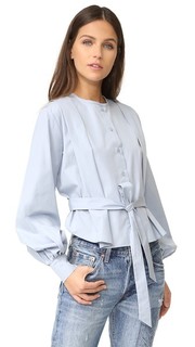 Блуза с ткани в рубчик с декоративной отделкой See by Chloe