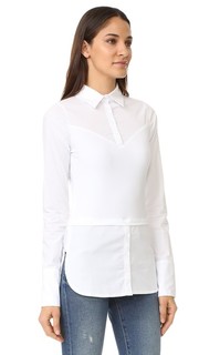 Рубашка с французскими манжетами, длинными рукавами и шлейфами Skinnyshirt