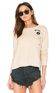 Zip crew neck patch sweatshirt - SUNDRY