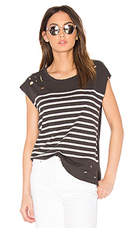 Distressed stripe tee - SUNDRY