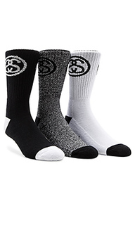 3-pack ss link premium socks - Stussy