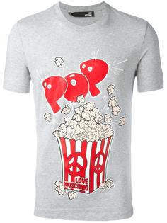 футболка с принтом попкорна Love Moschino