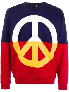 peace symbol print sweatshirt  Love Moschino