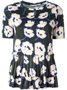 Whisper print pleated T-shirt Marni