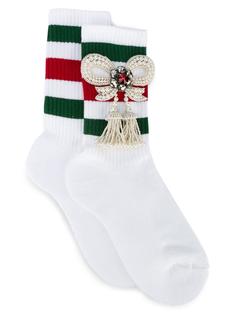 bow embellished socks Gucci