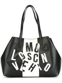 сумка-тоут с принтом логотипа Love Moschino