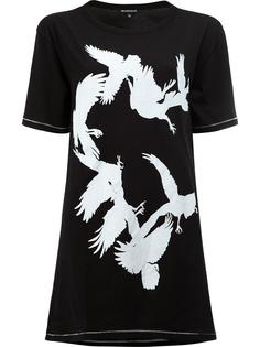 футболка с принтом и вырезной деталью на спине Ann Demeulemeester