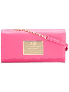 клатч с бляшкой-логотипом Love Moschino