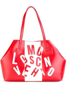 сумка-тоут с принтом логотипа Love Moschino