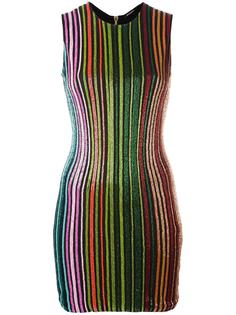 striped sequin dress Balmain