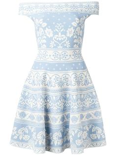 floral jacquard mini dress Alexander McQueen