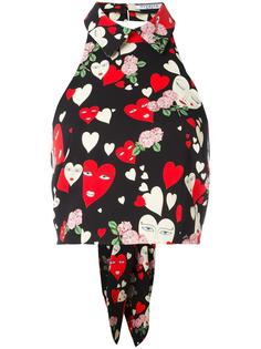 embroidered heart print top Vivetta