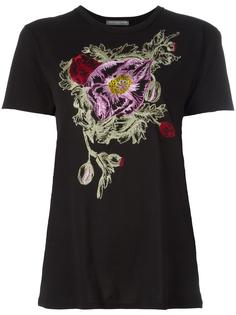 floral embroidered T-shirt Alexander McQueen