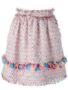 gathered waist tweed skirt MSGM
