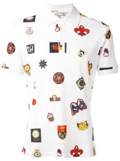 badge print polo shirt Alexander McQueen