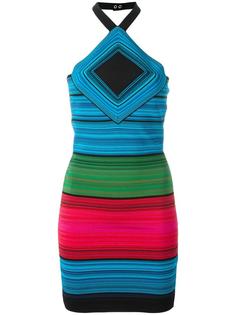 halterneck colour block dress Balmain