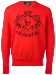 skull crest sweatshirt Alexander McQueen