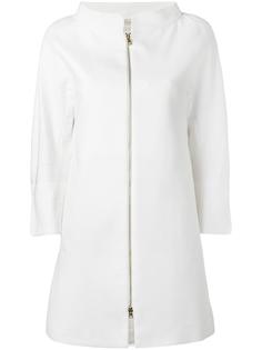 high neck zipped coat Herno