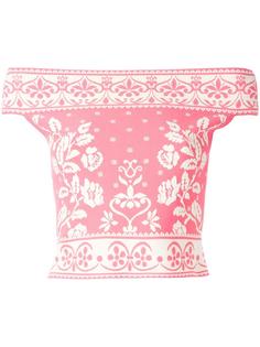 jacquard knit top Alexander McQueen