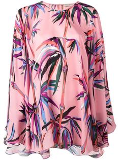 leafs print shift blouse Emilio Pucci