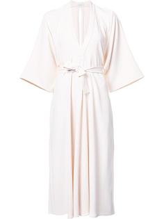 Stretch Crepe V-neck Belted dress Tome