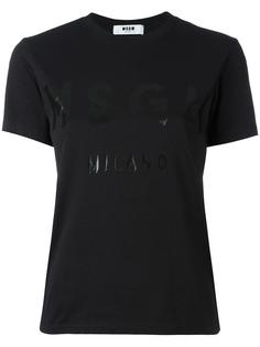 футболка с принтом логотипа MSGM