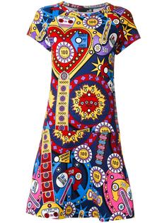 multiple print flared dress Love Moschino
