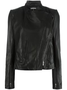 кожаная куртка со смещенной застежкой Ann Demeulemeester