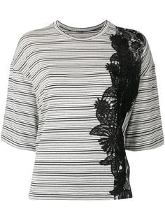 lace detail striped T-shirt Antonio Marras