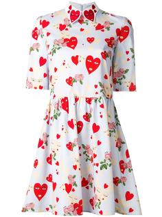 heart print flared dress Vivetta