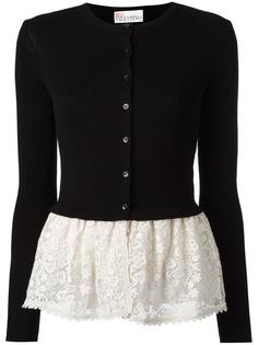 lace detail buttoned cardigan Red Valentino