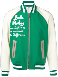 leather varsity bomber jacket  Bally