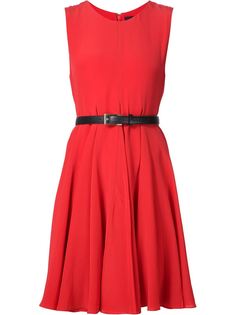 платье без рукавов с поясом Vera Wang
