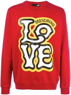 толстовка с принтом логотипа Love Moschino