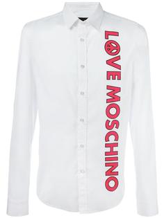 рубашка с принтом логотипа Love Moschino