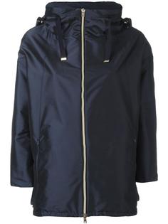 three-quarters sleeve hooded coat Herno