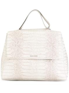 snakeskin effect tote Orciani
