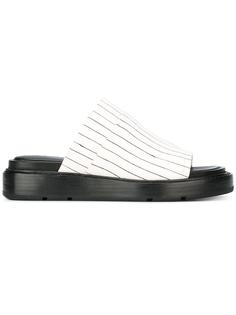 striped slider sandals  Donna Karan