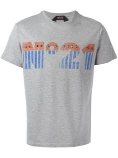 logo print T-shirt Nº21