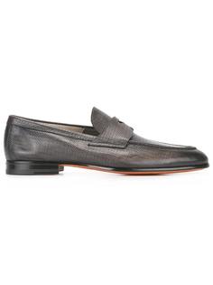 textured loafers Santoni