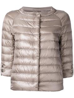three-quarters sleeve puffer jacket Herno