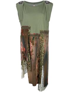 casual asymmetric patchwork dress Antonio Marras