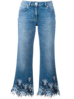 raw bottom cropped jeans  Versus