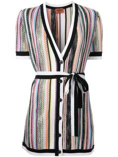 striped V-neck shortsleeved cardigan Missoni