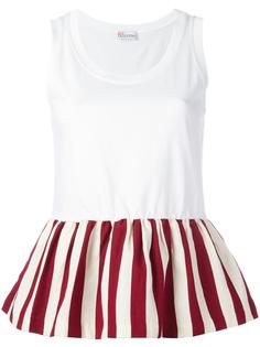 топ с плиссированной баской Red Valentino