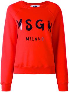 толстовка с принтом логотипа MSGM